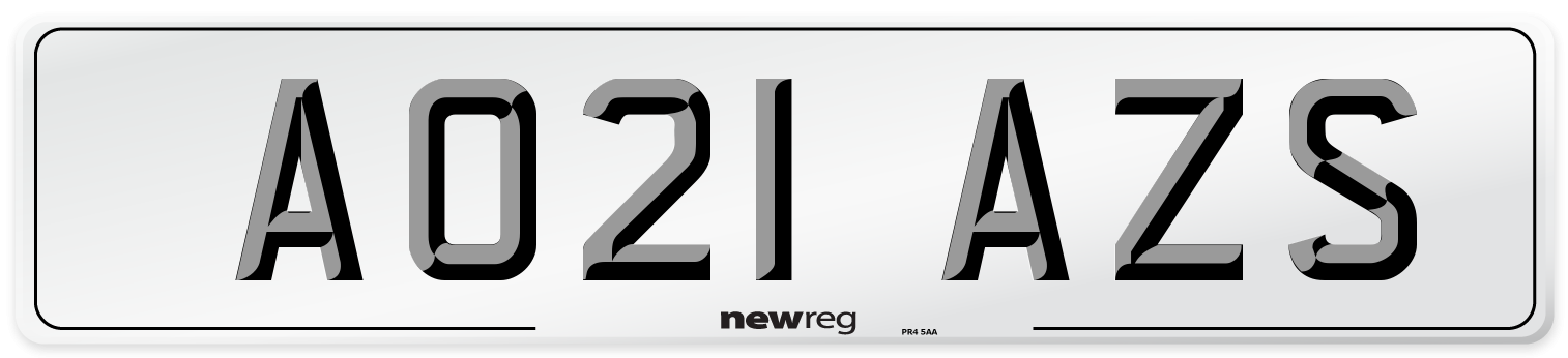 AO21 AZS Number Plate from New Reg